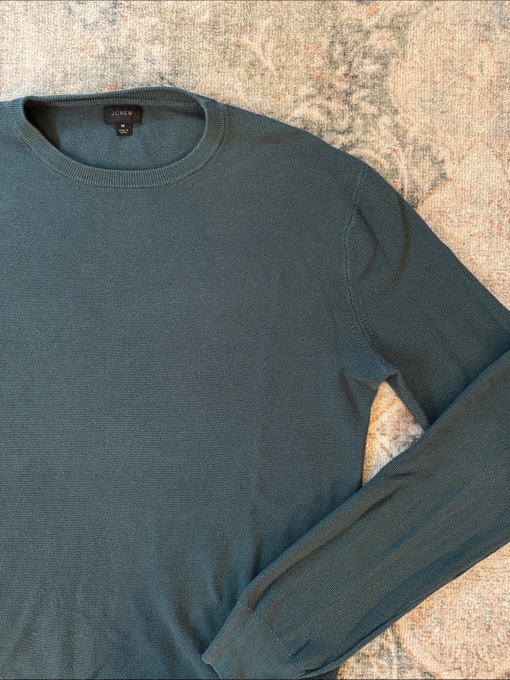 J. Crew Men's Deep Teal Crewneck Sweater